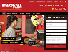 Tablet Screenshot of marshallbatteries.com.au